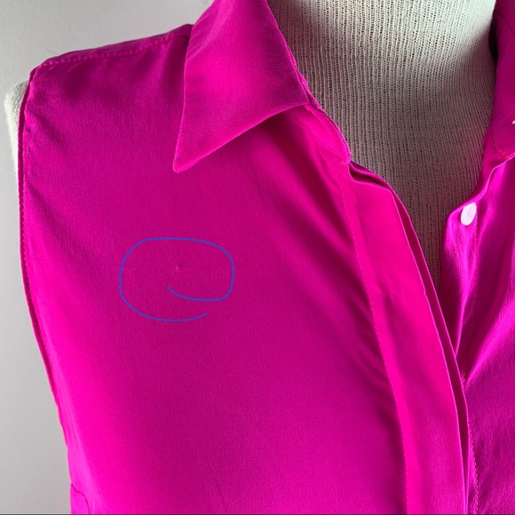 Amanda Uprichard Logan Silk Shirt Open Back, Pink - Picture 4 of 10